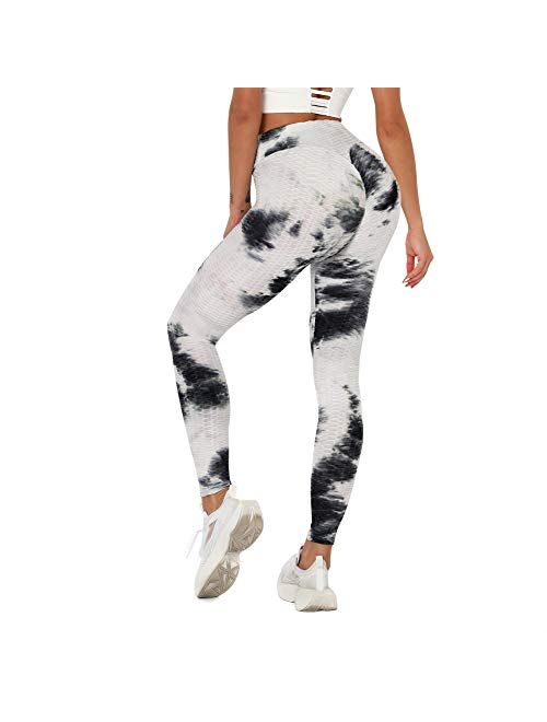 Witkey Printed Extra Long Women Yoga High Waist Tummy Control Compression Leggings Tummy Control Over The Heel Yoga Pants