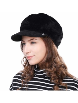 Comhats 2019 New Womens Visor Beret Newsboy Hat Cap for Ladies Merino Wool