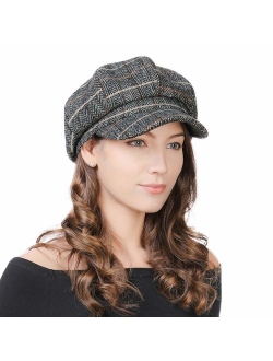 Comhats 2019 New Womens Visor Beret Newsboy Hat Cap for Ladies Merino Wool