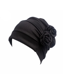 HONENNA Ruffle Chemo Turban Headband Scarf Beanie Cap Hat for Cancer Patient