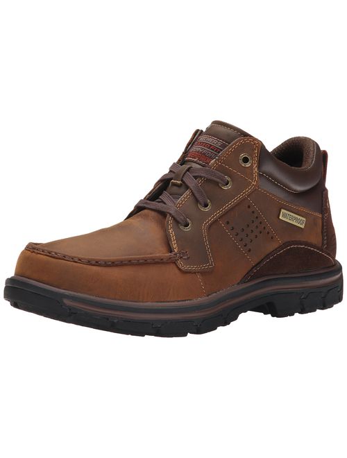 skechers men's segment melego leather chukka waterproof boot