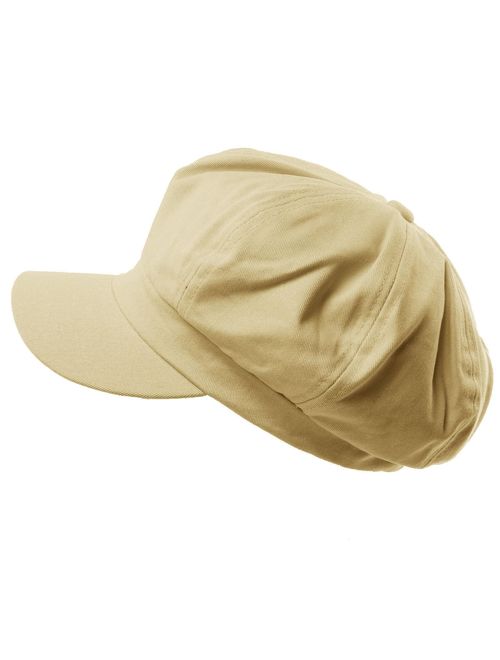 Summer 100% Cotton Plain Blank 8 Panel Newsboy Gatsby Apple Cabbie Cap Hat