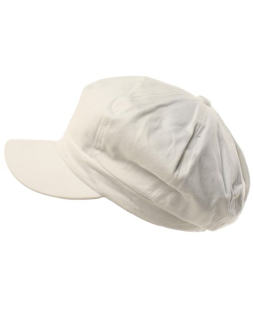 Summer 100% Cotton Plain Blank 8 Panel Newsboy Gatsby Apple Cabbie Cap Hat