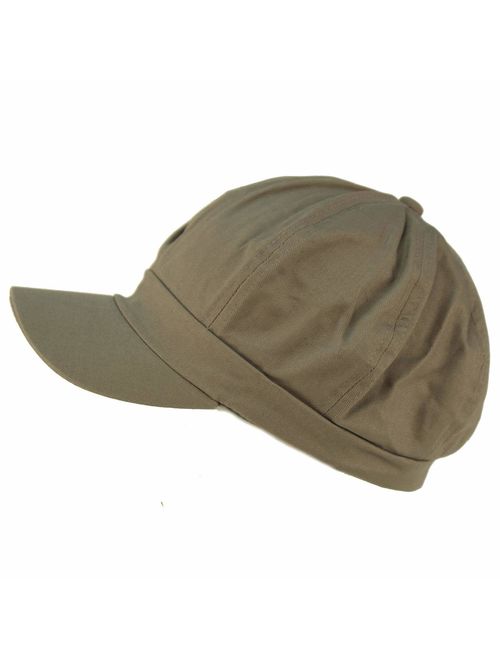 Summer 100% Cotton Plain Blank 8 Panel Newsboy Gatsby Apple Cabbie Cap Hat