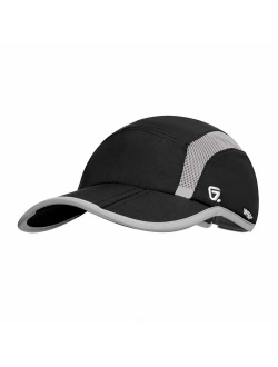 GADIEMKENSD UPF 50+ Outdoor Hat Folding Reflective Running Cap Unstructured Sport Hats for Men & Women