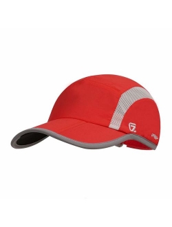 GADIEMKENSD UPF 50+ Outdoor Hat Folding Reflective Running Cap Unstructured Sport Hats for Men & Women