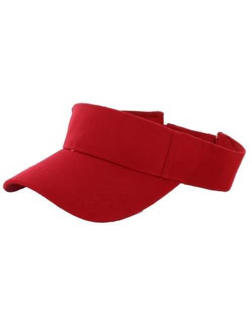 DealStock Plain Men Women Sport Sun Visor One Size Adjustable Cap (29+ Colors)