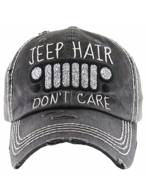 Funky Junque Womens Baseball Cap Distressed Vintage Unconstructed Embroidered Dad Hat