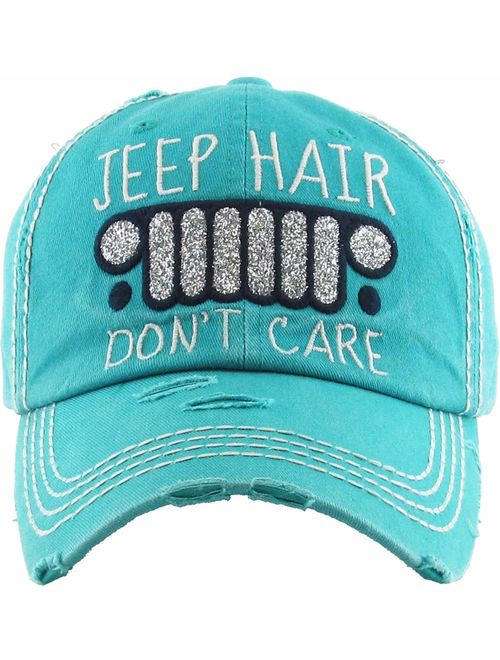 Funky Junque Womens Baseball Cap Distressed Vintage Unconstructed Embroidered Dad Hat