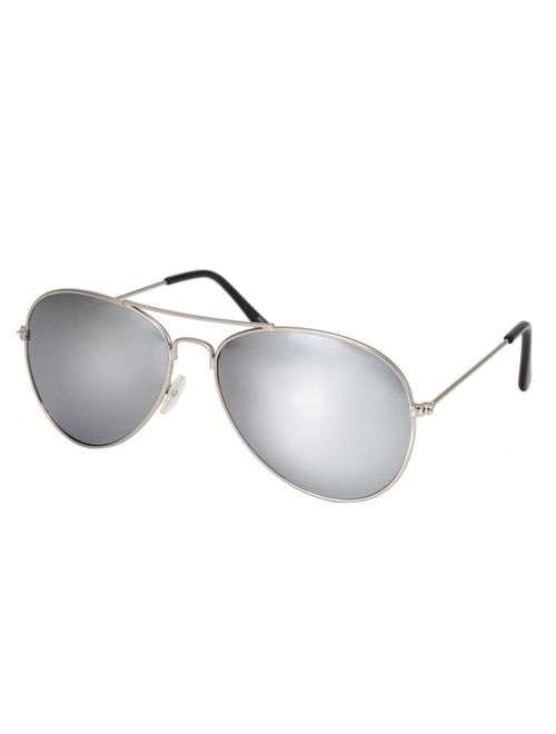 WODISON Vintage Mirrored Aviator Sunglasses for Women Men Reflective Lens Metal Frame