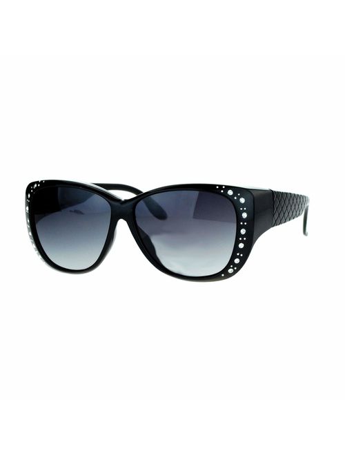 SA106 Polarized 55mm Fit Over OTG Butterfly Rhinestone Diva Sunglasses