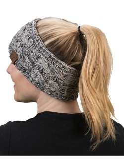 Funky Junque Cable Knit Fuzzy Lined Head Wrap Headband Ear Warmer