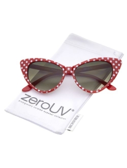 zeroUV - Women's Retro Oversized High Point Cat Eye Sunglasses 54mm