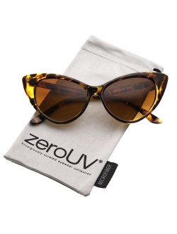 zeroUV - Women's Retro Oversized High Point Cat Eye Sunglasses 54mm