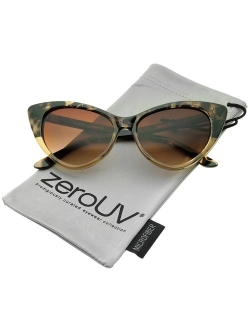 zeroUV - Women's Retro Oversized High Point Cat Eye Sunglasses 54mm