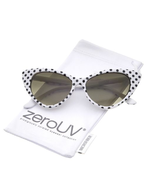 zeroUV - Women's Retro Oversized High Point Cat Eye Sunglasses 54mm