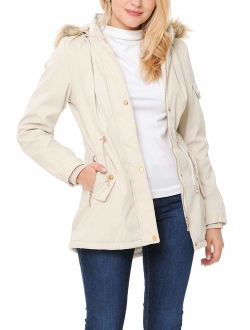 Auline Collection Women's Versatile Military Safari Utility Anorak Street Fashion Hoodie Jacket