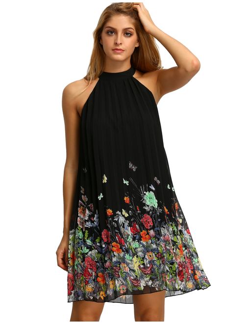 Floerns Women's Summer Chiffon Sleeveless Party Dress