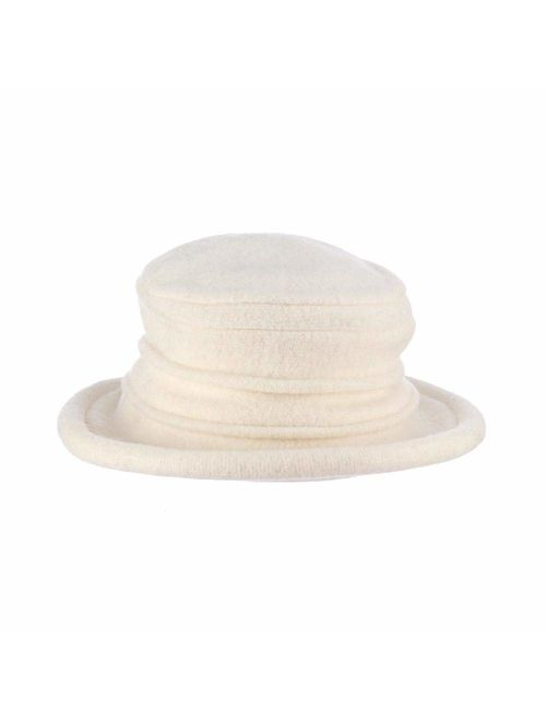 Scala Women's Packable Boiled Wool Cloche