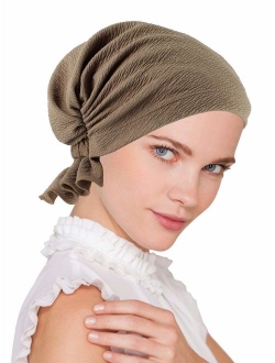 Turban Plus The Abbey Cap in Poly Knit Chemo Caps Cancer Hats for Women