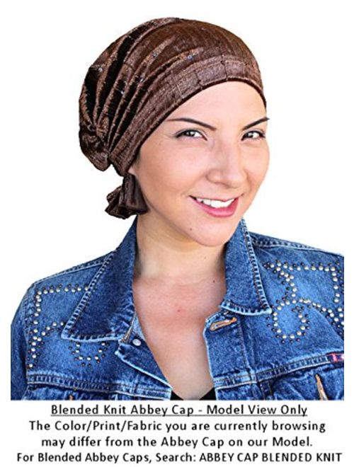 Turban Plus The Abbey Cap in Poly Knit Chemo Caps Cancer Hats for Women