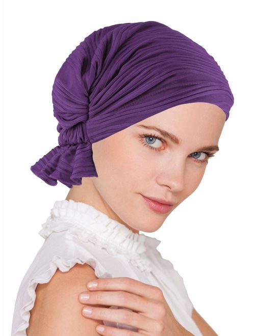 Turban Plus The Abbey Cap in Poly Knit Chemo Caps Cancer Hats for Women