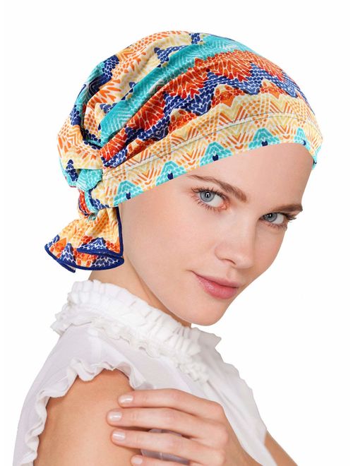 Turban Plus The Abbey Cap in Poly Knit Chemo Caps Cancer Hats for Women