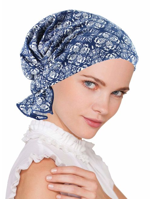 Turban Plus The Abbey Cap in Poly Knit Chemo Caps Cancer Hats for Women