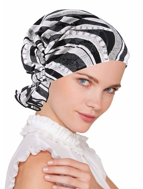 Turban Plus The Abbey Cap in Poly Knit Chemo Caps Cancer Hats for Women