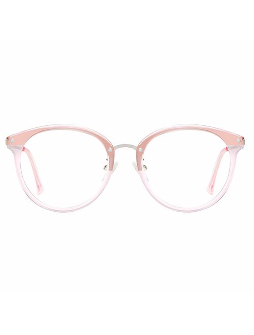 SOJOS Retro Round Blue Light Blocking Glasses Computer Eyeglasses