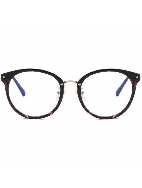 SOJOS Retro Round Blue Light Blocking Glasses Computer Eyeglasses