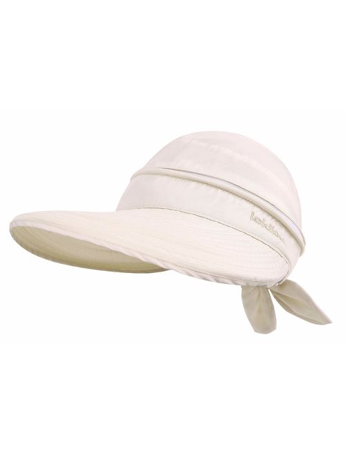 Simplicity Women's UPF 50+ UV Sun Protective Convertible Beach Visor Hat