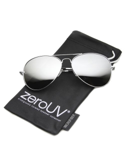 Mirrored Aviator Sunglasses for Men Women Military Sunglasses