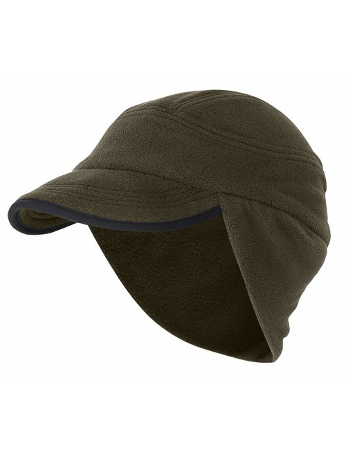 Home Prefer Winter Warm Skull Cap Outdoor Windproof Fleece Earflap Hat with Visor