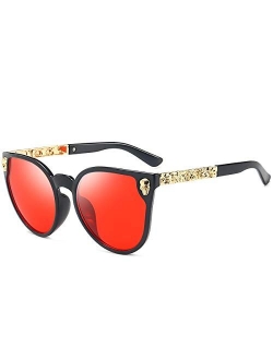 Rimless Skull Design Cat Eye Sunglasses UV400 Protection