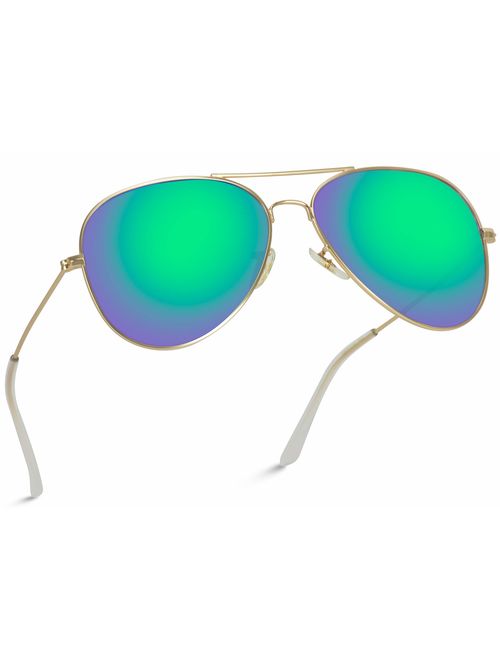 WearMe Pro - Polarized Metal Frame Pilot Style Aviator Sunglasses