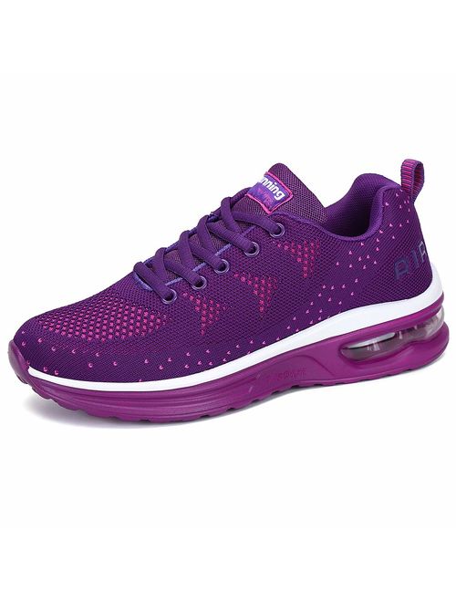 RUMPRA Women Sneakers Lightweight Air Cushion Gym Fashion Shoes Breathable Walking Running Athletic Sport