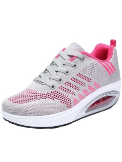 JARLIF Women's Comfortable Platform Walking Sneakers Lightweight Casual Tennis Air Fitness Shoes US5.5-10