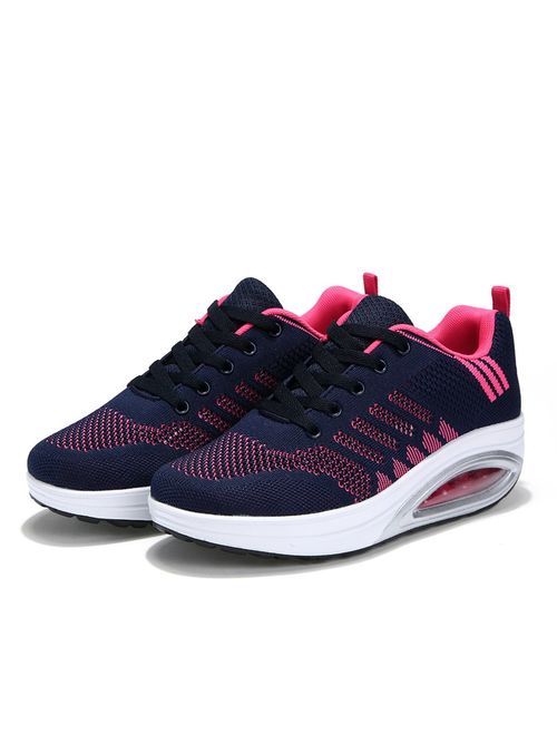 JARLIF Women's Comfortable Platform Walking Sneakers Lightweight Casual Tennis Air Fitness Shoes US5.5-10