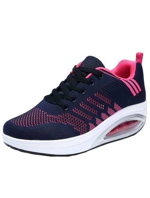 JARLIF Women's Comfortable Platform Walking Sneakers Lightweight Casual Tennis Air Fitness Shoes US5.5-10