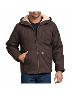 Men's Sanded Duck Sherpa Lined Hooded Jacket