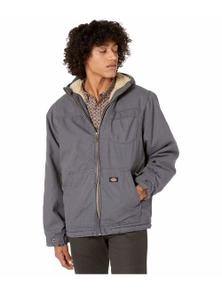 Men's Sanded Duck Sherpa Lined Hooded Jacket