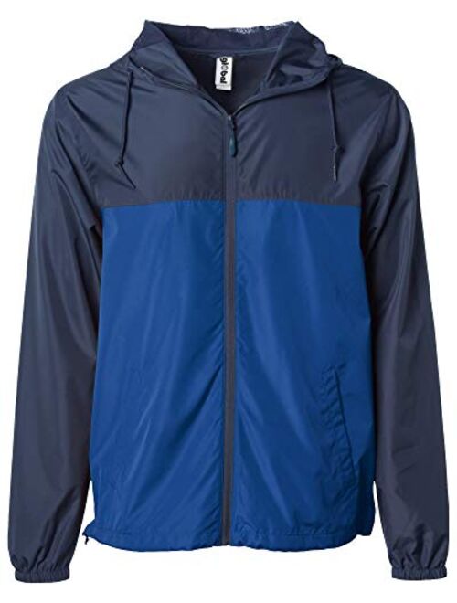 Global Blank Men's Lightweight Windbreaker Winter Jacket Water Resistant Shell