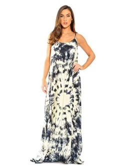 Riviera Sun Tie Dye Spaghetti Strap Maxi Dress