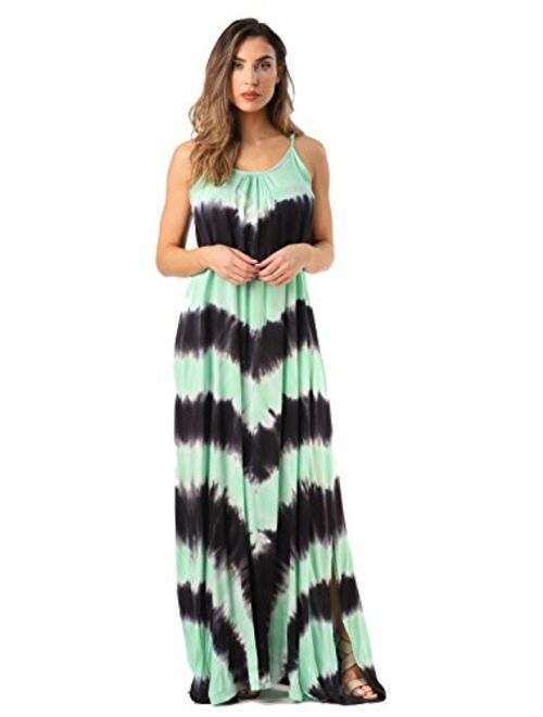 Riviera Sun Tie Dye Spaghetti Strap Maxi Dress