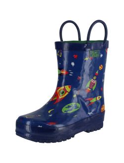 Pluie Pluie Boys Rocket Print Fashion Rainboots