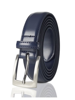 Belts for Men Mens Belt Buckle Genuine Leather Stitched Uniform Dress Belt