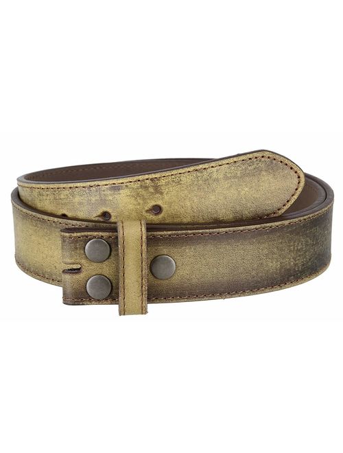 Classic Vintage Casual Jean Replacement Leather Belt Strap 1-1/2