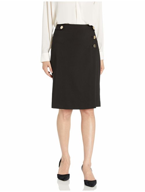 Calvin Klein Women's CK Button Pencil Skirt