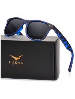 Mens Sunglasses Polarized Womens: UV 400 Protection,by LUENX with Case